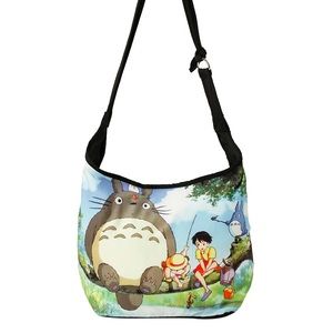 Studio Ghibli My Neighbor Totoro Fishing Scene Hobo Bag